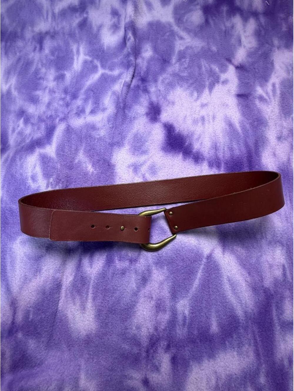 Gap y2k fall 06 genuine leather burgundy belt
